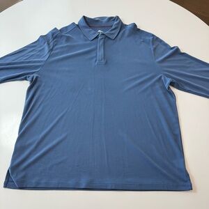 Tommy Bahama Classic Blue Long Sleeve Polo Shirt